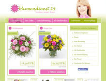 Tablet Screenshot of blumendienst24.de